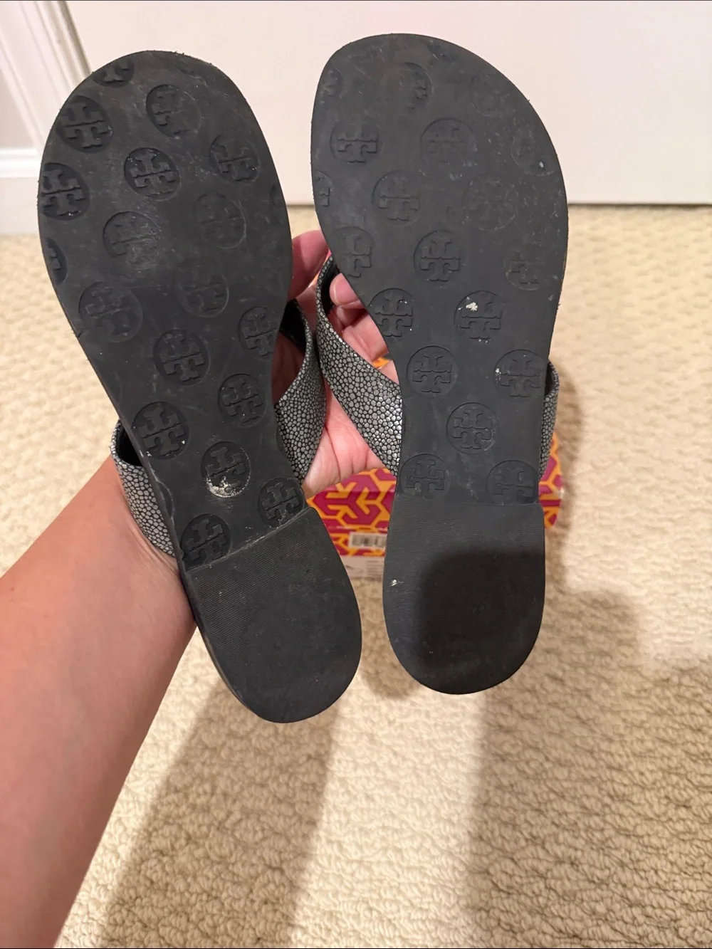 Tory Burch Thora Stingray Leather in Smoke